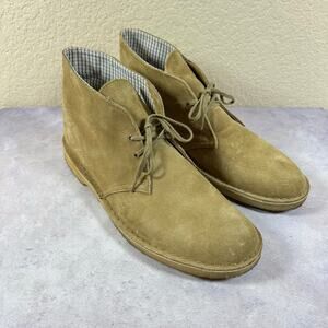 Mens Clarks Originals Desert Chukka Tan Suede Boots Lace Up Mens Size 12